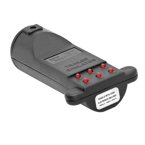 767943 Wesbar 7-Way Blade Wiring Tester and Trailer Emulator w/LED Display 7-Way RV Round Tow Plug Harness Blade Tester and Trailer Emulator w/LED Display