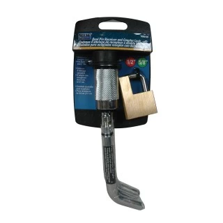 Reese Chrome Trailer Tow Hitch Receiver Pin and Coupler Tongue Combo Lock Barrel Style w/ 2 Keys For Use with Class 1 2 3 and 4 Hitches