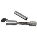 Reese Trailer Hitch Lock Stainless Steel Barrel Style Tongue Tow Receiver 1/2" and 5/8" Pin For 2" and 1-1/4" Receivers Reese Trailer Hitch Lock Stainless Steel Barrel Style Tongue Tow Receiver 1/2" and 5/8" Pin For 2" and 1-1/4" Receivers