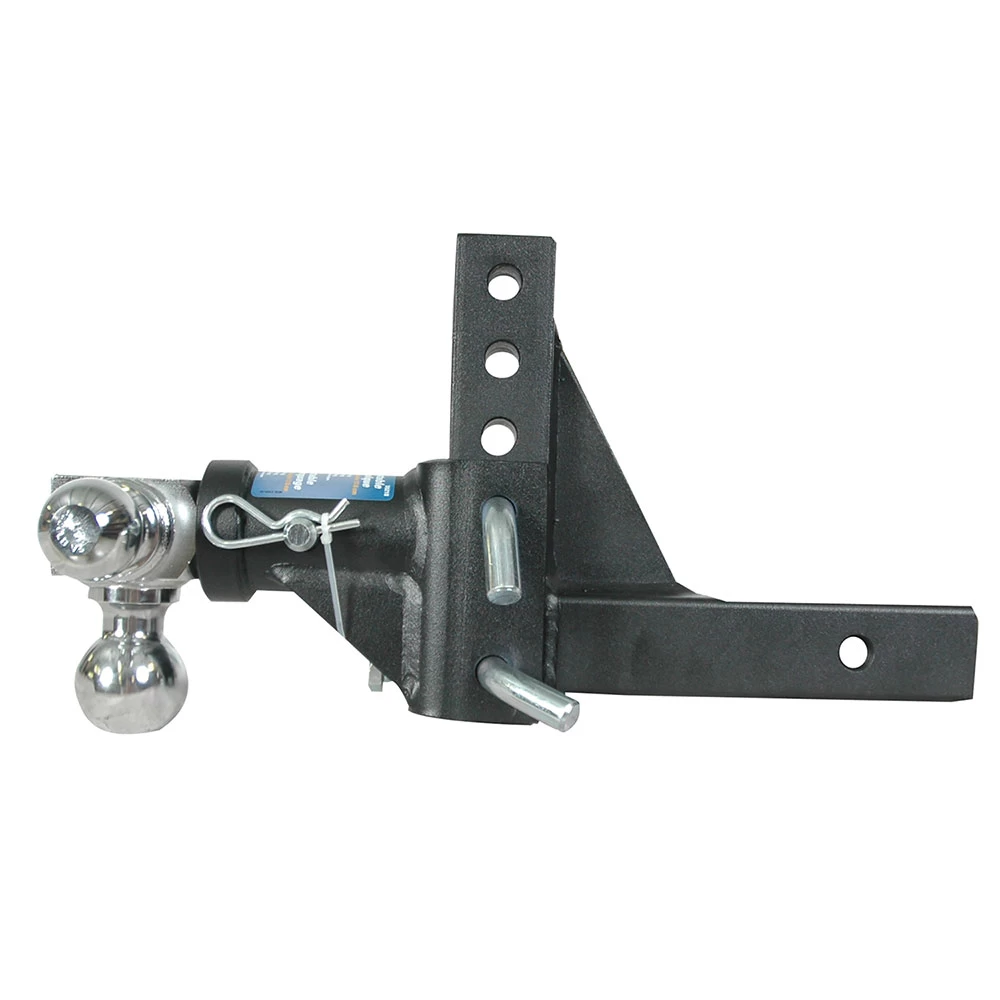 Reese 10K Adjustable Chrome Triple Ball Trailer Hitch Ball Mount Fits 2" Tow Receiver 7" Drop or Rise 1-7/8" 2" and 2-5/16" Balls