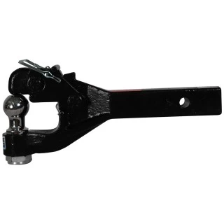 Reese 12,000 Lbs 2" Receiver Mount 12K Pintle Hook w/ 1-7/8" Trailer Tow Hitch Ball Heavy Duty