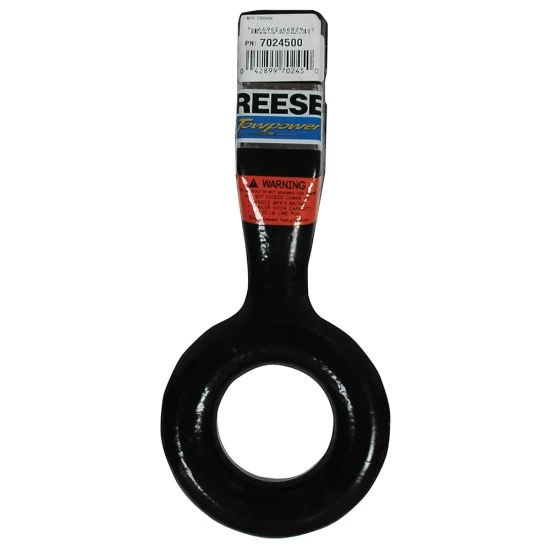 Reese Lunette Ring Loop Eye 10,000 Lbs. 2" Receiver Mount Trailer Tow Hitch Heavy Duty 7-3/8" Long