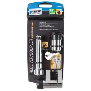 7030600 Reese Towpower Trailer Hitch Lock Coupler Combo Lock Set Fits 2 inch Receiver 5/8 inch Pin Diameter Chrome Reese Proessional High Security Trailer Tow Hitch Pin Tow Receiver and Coupler Tongue Lock Combo Ball Bearing Locking System w/ 2 Keys Fits Class 3 and 4 Hitches
