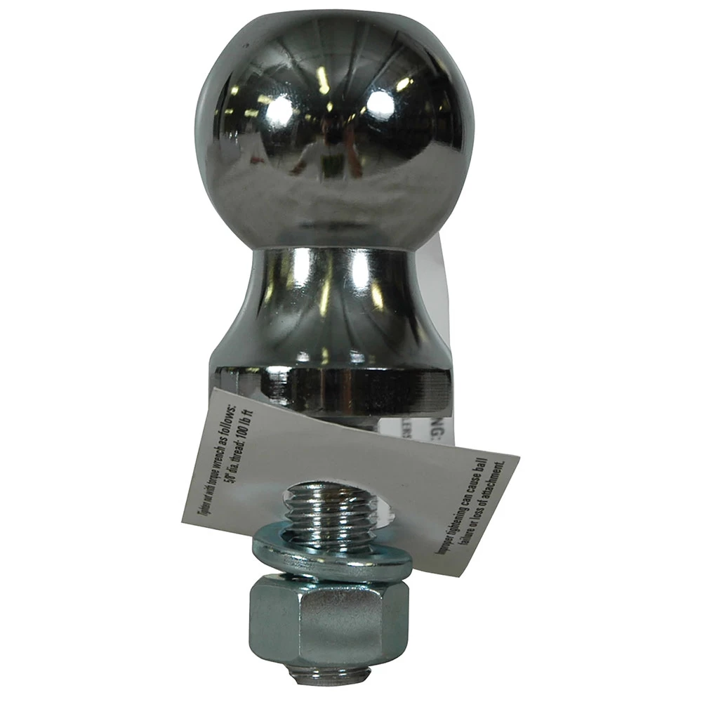 Reese Lawn Tractor 1-7/8" 2,000 lbs Trailer Hitch Tow Ball 5/8" Shank Diameter x 1-3/4" Shank Length Chrome