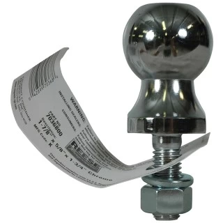 7036800 Reese Towpower Trailer Hitch Ball 1-7/8 inch Diameter 2000 lbs. Capacity Chrome Reese Lawn Tractor 1-7/8" 2,000 lbs Trailer Hitch Tow Ball 5/8" Shank Diameter x 1-3/4" Shank Length Chrome