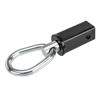 Universal Vehicle Recovering Tow Ring Loop Eye Fits 2 In Hitch Receiver 360 Degree Rotation 180 Degree Pivot Off-Road Only
