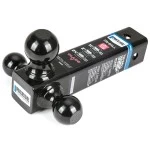 7068800 Reese Towpower Tri-Ball Trailer Hitch Ball Mount 14000 lbs. Capacity Heavy Duty Fits 2-1/2 inch Receiver Black Reese Triple Ball OEM Black Carbon Forged Trailer Hitch Ball Mount Fits 2-1/2" Tow Receiver 8-1/2" Long Shank