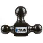 7068800 Reese Towpower Tri-Ball Trailer Hitch Ball Mount 14000 lbs. Capacity Heavy Duty Fits 2-1/2 inch Receiver Black Reese Triple Ball OEM Black Carbon Forged Trailer Hitch Ball Mount Fits 2-1/2" Tow Receiver 8-1/2" Long Shank