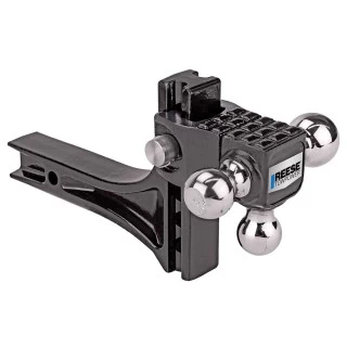 7068900 Reese Towpower Adjustable Trailer Hitch Ball Mount 14000 lbs. Capacity Heavy Duty Fits 2 inch Receiver 4-3/4 inch Drop Black Reese Rotating Triple Trailer Hitch Ball Mount w/ Step Fits 2" Tow Receiver 1-7/8" 2" and 2-5/16" Balls