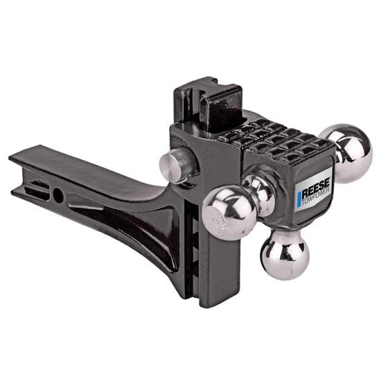 7068900 Reese Towpower Adjustable Trailer Hitch Ball Mount 14000 lbs. Capacity Heavy Duty Fits 2 inch Receiver 4-3/4 inch Drop Black Reese Rotating Triple Trailer Hitch Ball Mount w/ Step Fits 2" Tow Receiver 1-7/8" 2" and 2-5/16" Balls