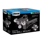7068900 Reese Towpower Adjustable Trailer Hitch Ball Mount 14000 lbs. Capacity Heavy Duty Fits 2 inch Receiver 4-3/4 inch Drop Black Reese Rotating Triple Trailer Hitch Ball Mount w/ Step Fits 2" Tow Receiver 1-7/8" 2" and 2-5/16" Balls