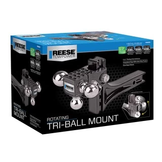 7068900 Reese Towpower Adjustable Trailer Hitch Ball Mount 14000 lbs. Capacity Heavy Duty Fits 2 inch Receiver 4-3/4 inch Drop Black Reese Rotating Triple Trailer Hitch Ball Mount w/ Step Fits 2" Tow Receiver 1-7/8" 2" and 2-5/16" Balls