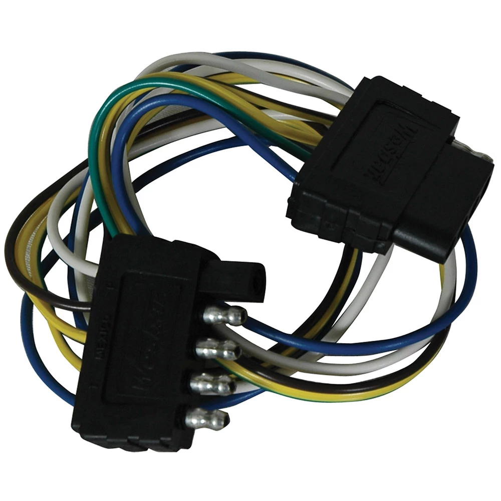 707255 Wesbar Trailer Wiring Connector 5-Way Extension 24 inch Length Wire 5-Flat Plug Loop 24" Long, Car & Trailer End Wiring Harness