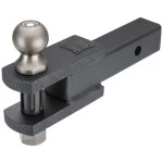 Reese 7,500 lbs Tactical Trailer Hitch Clevis and Ball Utility Mount Fits 2" Tow Receiver 5/8" Pin Matte Black and Pewter Finish