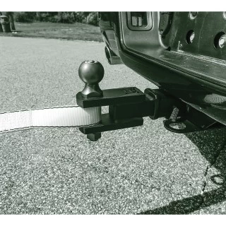 Reese 7,500 lbs Tactical Trailer Hitch Clevis and Ball Utility Mount Fits 2" Tow Receiver 5/8" Pin Matte Black and Pewter Finish