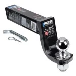 Reese Interlock Class 5 Trailer Tow Starter Kit 5" Drop w/ 2-5/16 Inch Chrome Towing Ball 13,000 Lbs Fits 2-1/2" Hitch Opening
