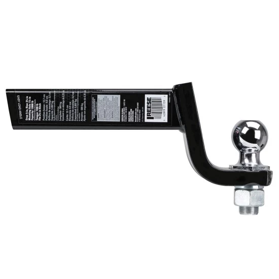 Reese Interlock Class 5 Trailer Tow Starter Kit 5" Drop w/ 2-5/16 Inch Chrome Towing Ball 13,000 Lbs Fits 2-1/2" Hitch Opening