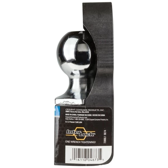 72806 Reese Towpower Interlock Trailer Hitch Ball 2-5/16 inch Diameter 6000 lbs. Capacity Chrome Reese 2-5/16" 6,000 lbs InterLock Trailer Hitch Tow Ball 1" Shank Diameter x 2-1/8" Shank Length Chrome Packaged