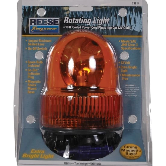 Reese Towpower Rotating Trailer Towing Emergency Warning Light Reese Towpower Rotating Trailer Towing Emergency Warning Light