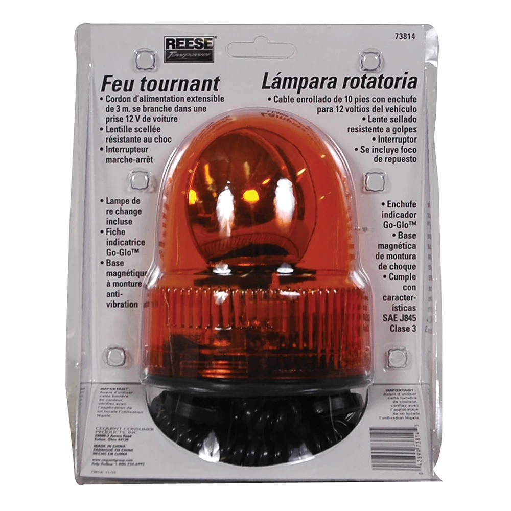 Reese Towpower Rotating Trailer Towing Emergency Warning Light Reese Towpower Rotating Trailer Towing Emergency Warning Light