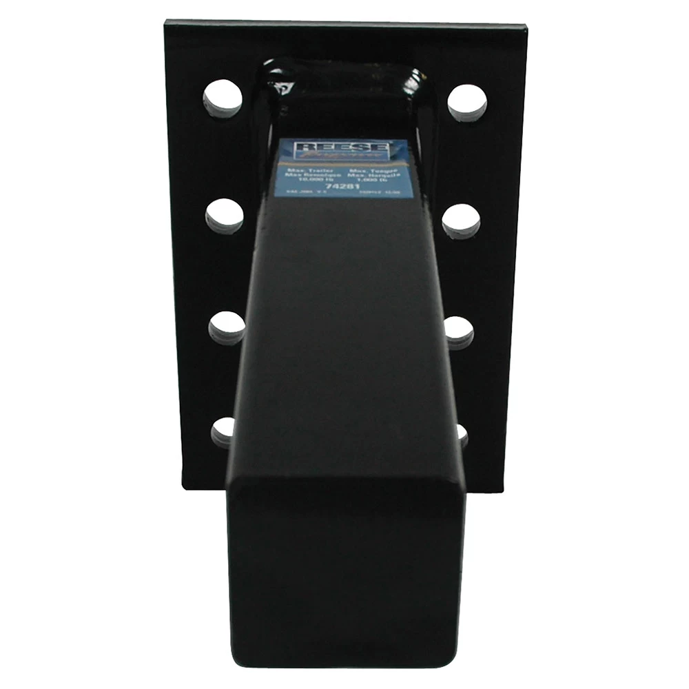 74281 Reese Towpower Pintle Hook Mounting Plate Fits 2 inch Receiver 10000 lbs. Capacity Reese 10K Adjustable Pintle Hook Receiver Fits 2" Trailer Tow Hitch Mount 7-3/4" Length 4 Sets of Holes 12,000 lbs Heavy Duty
