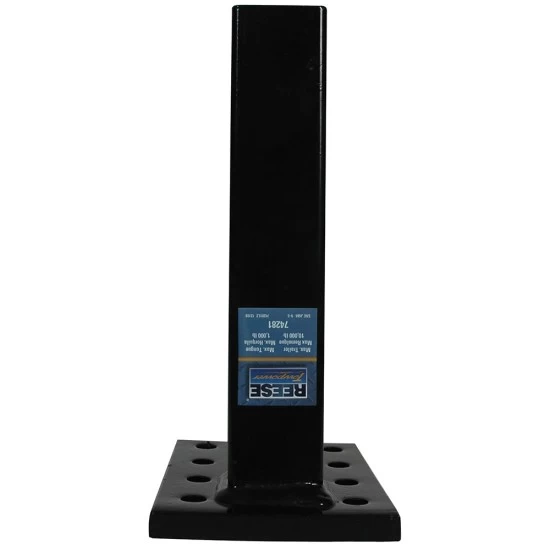 74281 Reese Towpower Pintle Hook Mounting Plate Fits 2 inch Receiver 10000 lbs. Capacity Reese 10K Adjustable Pintle Hook Receiver Fits 2" Trailer Tow Hitch Mount 7-3/4" Length 4 Sets of Holes 12,000 lbs Heavy Duty