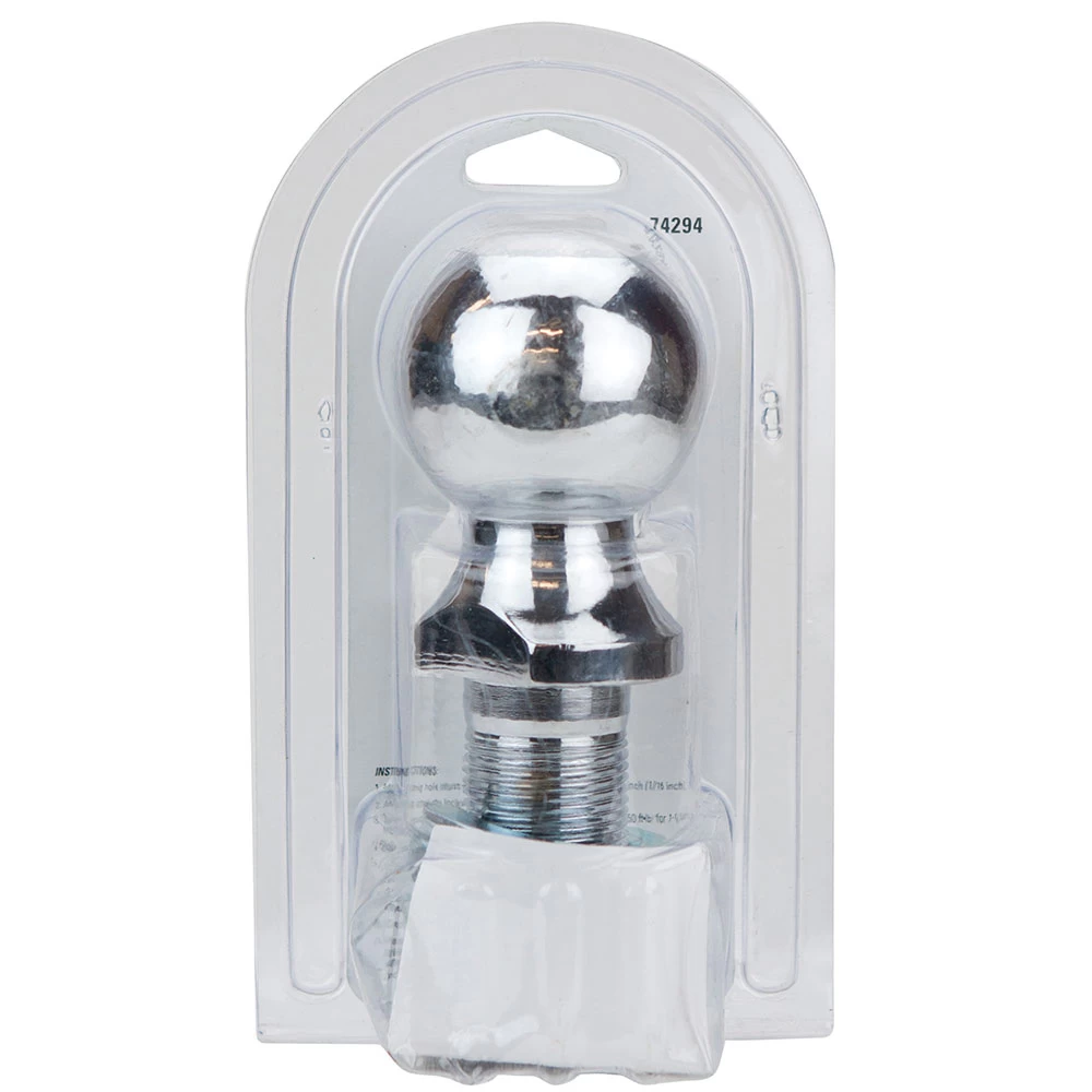 Reese Standard 2-5/16" 10,000 lbs Trailer Hitch Tow Ball 1-1/4" Shank Diameter x 2-1/2" Shank Length Chrome Packaged