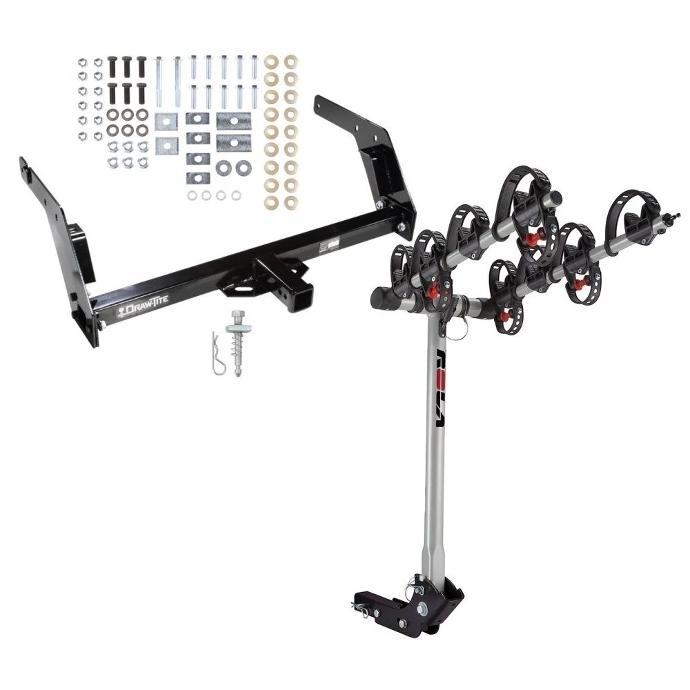 Trailer Tow Hitch For 84-95 Toyota Pickup Except T-100 w/ 4 Bike Carrier Rack