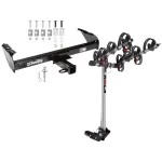 Trailer Tow Hitch For 63-91 Chevy GMC C/K 63-74 Ford F-100 F-250 F-350 69-75 International w/ 4 Bike Carrier Rack