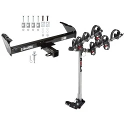 Trailer Tow Hitch For 63-91 Chevy GMC C/K 63-74 Ford F-100 F-250 F-350 69-75 International w/ 4 Bike Carrier Rack