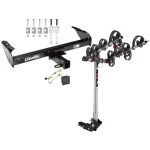 Trailer Tow Hitch For 63-91 Chevy GMC C/K 63-74 Ford F-100 F-250 F-350 69-75 International 4 Bike Rack w/ Hitch Lock and Cover