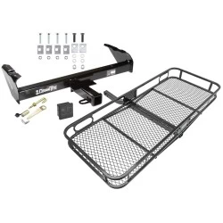 Trailer Tow Hitch For 63-91 Chevy GMC C/K 63-74 Ford F-100 F-250 F-350 69-75 International Basket Cargo Carrier Platform Hitch Lock and Cover