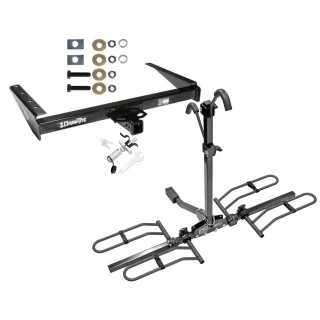 Trailer Tow Hitch For 93-98 Jeep Grand Cherokee ZJ Wagoneer Platform Style 2 Bike Rack w/ Anti Rattle Hitch Lock