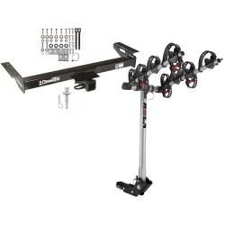 Trailer Tow Hitch For 84-90 Jeep Wagoneer 84-01 Cherokee w/ 4 Bike Carrier Rack