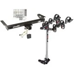 Trailer Tow Hitch For 84-90 Jeep Wagoneer 84-01 Cherokee 4 Bike Rack w/ Hitch Lock and Cover