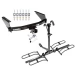 Trailer Tow Hitch For 97-03 Ford F-150 2004 Heritage 97-99 F-250 Light Duty Platform Style 2 Bike Rack w/ Anti Rattle Hitch Lock