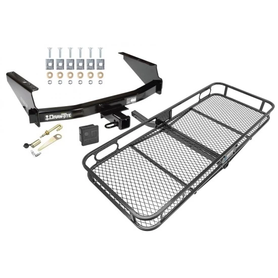 Trailer Tow Hitch For 97-03 Ford F-150 2004 Heritage 97-99 F-250 Light Duty Basket Cargo Carrier Platform Hitch Lock and Cover