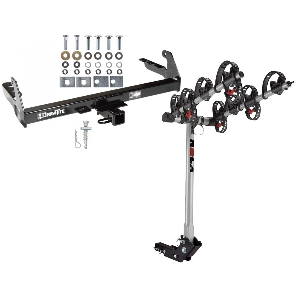 Trailer Tow Hitch For 87-04 Dodge Dakota All Models w/ 4 Bike Carrier Rack