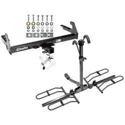 Trailer Tow Hitch For 87-04 Dodge Dakota All Models Platform Style 2 Bike Rack w/ Anti Rattle Hitch Lock