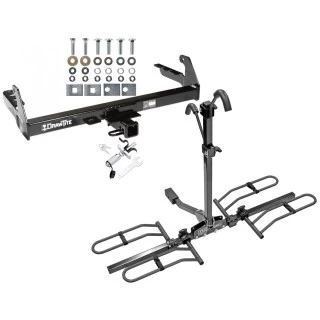 Trailer Tow Hitch For 87-04 Dodge Dakota Platform Style 2 Bike Rack w/ Anti Rattle Hitch Lock
