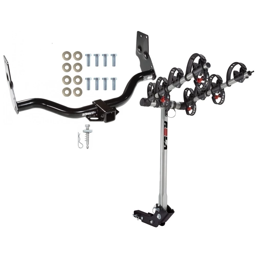 Trailer Tow Hitch For 96-04 Nissan Pathfinder 97-03 INFINITI QX4 w/ 4 Bike Carrier Rack