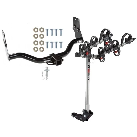 Trailer Tow Hitch For 96-04 Nissan Pathfinder 97-03 INFINITI QX4 w/ 4 Bike Carrier Rack