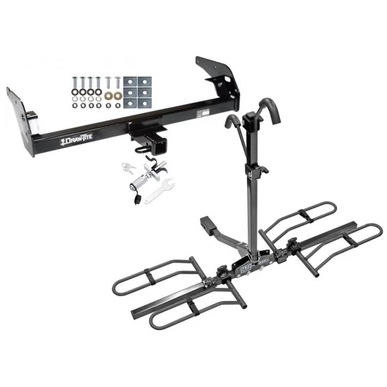 Trailer Tow Hitch For 95-04 Toyota Tacoma All Models Platform Style 2 Bike Rack w/ Anti Rattle Hitch Lock