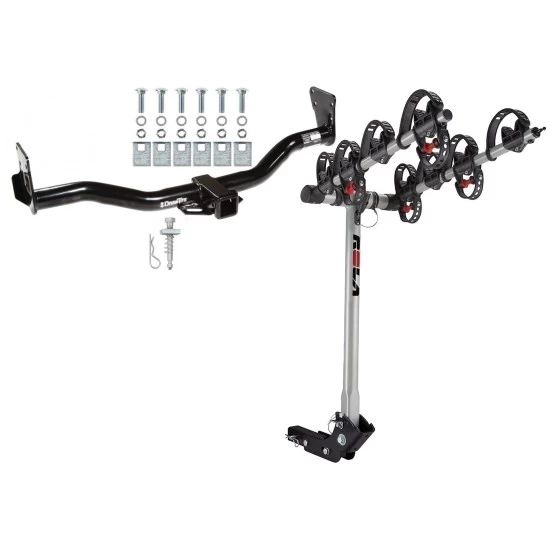 Trailer Tow Hitch For 95-05 Chevy Blazer 95-04 GMC Jimmy 96-04 Bravada w/ 4 Bike Carrier Rack