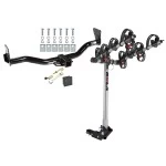 Trailer Tow Hitch For 95-05 Chevy Blazer 95-04 GMC Jimmy 96-04 Bravada w/ 4 Bike Carrier Rack