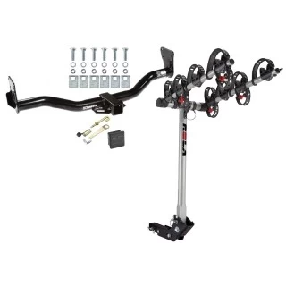 Trailer Tow Hitch For 95-05 Chevy Blazer 95-04 GMC Jimmy 96-04 Bravada w/ 4 Bike Carrier Rack