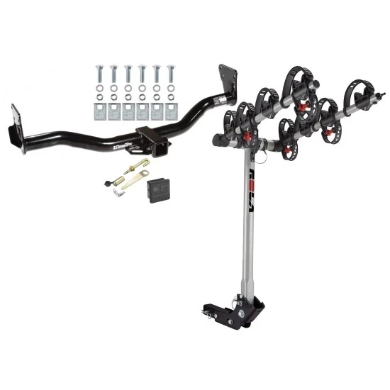 Trailer Tow Hitch For 95-05 Chevy Blazer 95-04 GMC Jimmy 96-04 Bravada w/ 4 Bike Carrier Rack