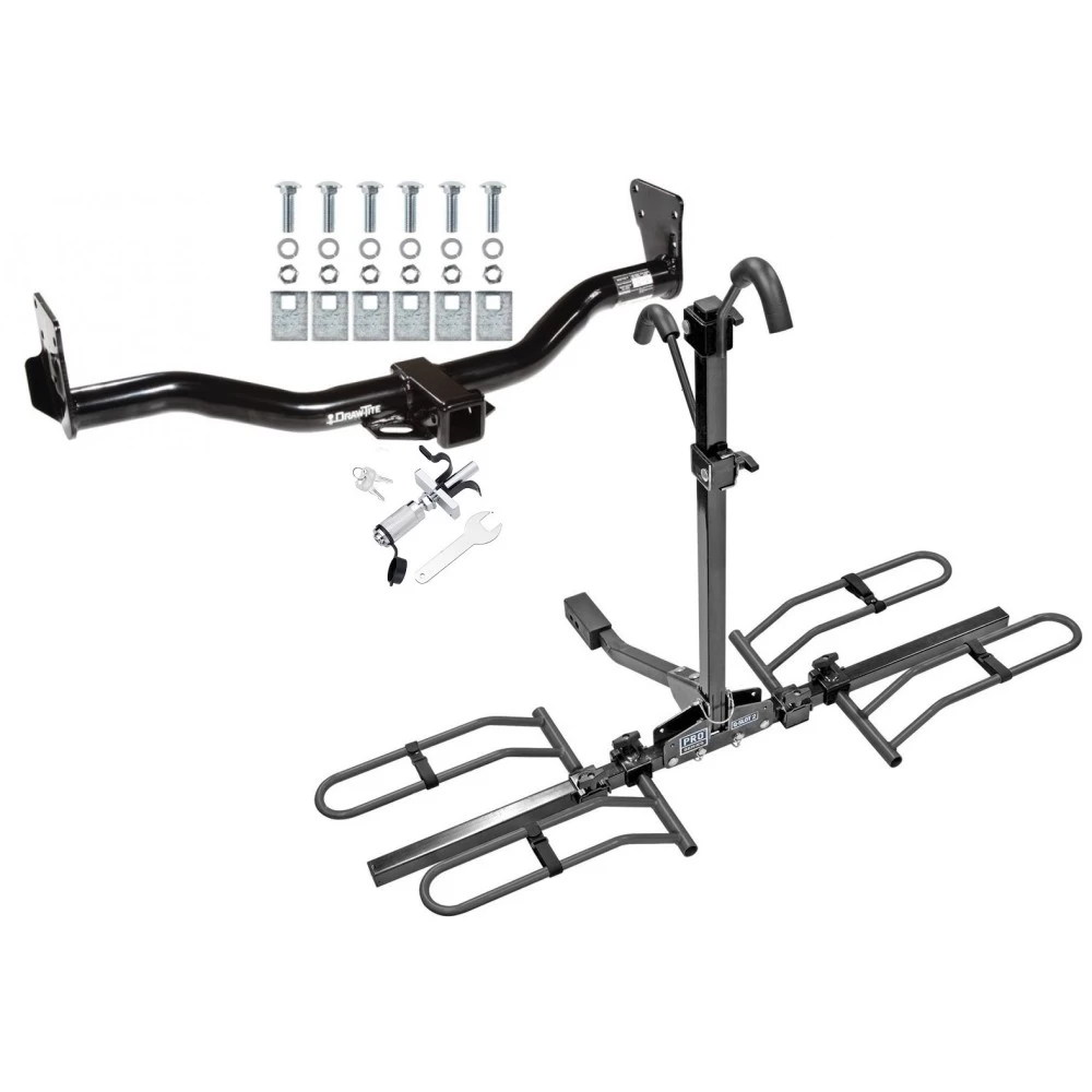 Trailer Tow Hitch For 95-05 Chevy Blazer GMC Jimmy Downsize Bravada Platform Style 2 Bike Rack w/ Anti Rattle Hitch Lock