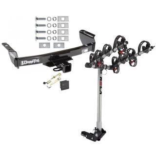 Trailer Tow Hitch For 83-11 Ford Ranger 94-09 Mazda B Series 2" Towing Receiver 4 Bike Rack w/ Hitch Lock and Cover