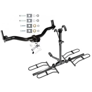 Trailer Tow Hitch For 91-03 Ford Explorer 2001 4-Door Only 91-94 Navajo 97-01 Mountaineer Platform Style 2 Bike Rack w/ Anti Rattle Hitch Lock